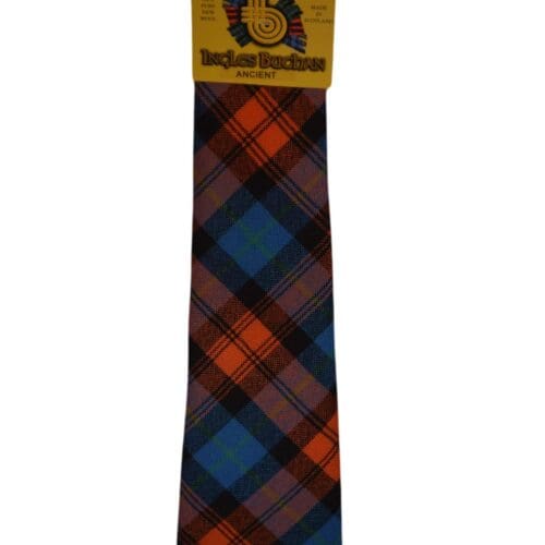 Men's Wool Tartan Tie - MacLachlan Ancient - Orange, Blue