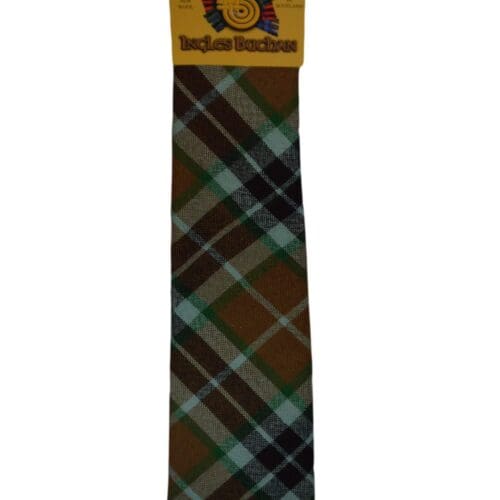 Men's Wool Tartan Tie - Thomson Hunting Modern - Brown