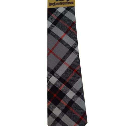 Men's Wool Tartan Tie - Thomson Grey Modern