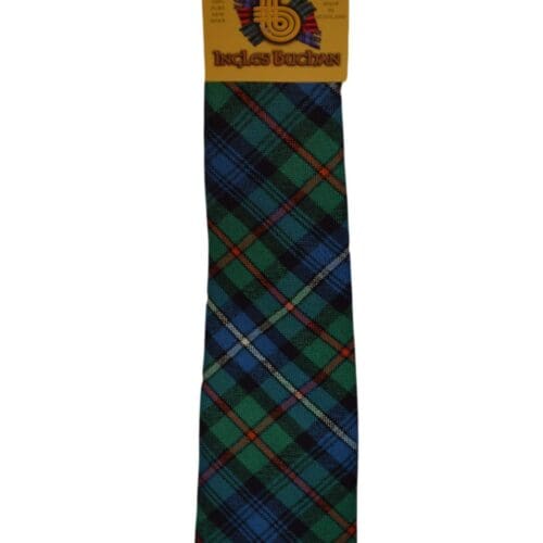 Men's Wool Tartan Tie - Robertson Hunting Ancient - Green