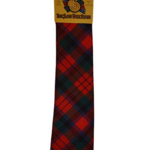 Men's Wool Tartan Tie - MacDuff Modern - Red