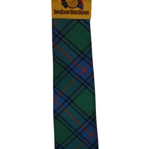 Men's Wool Tartan Tie - Shaw Ancient - Green, Blue