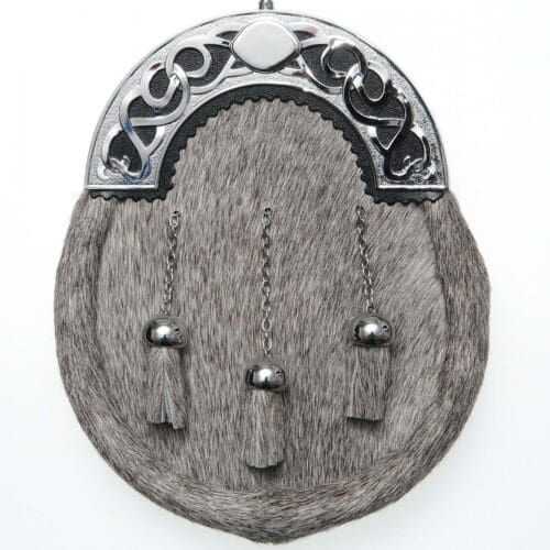 Celtic Dress Sporran Chrome Cantle