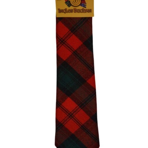Men's Wool Tartan Tie - Kerr Modern - Red, Green