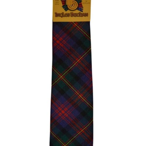 Men's Wool Tartan Tie - Logan & MacLennan Modern - Green, Navy, Red