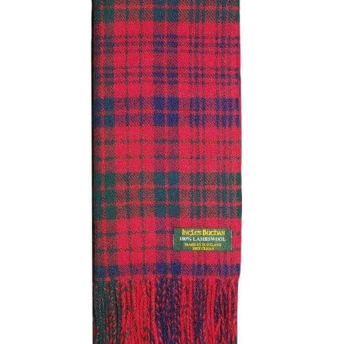 Ross Red Lambswool Tartan Scarf