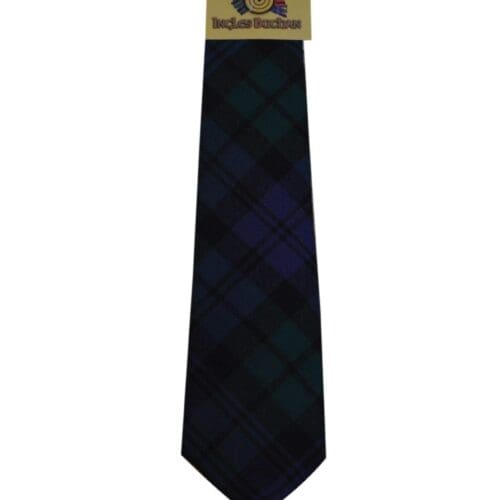 Men's Wool Tartan Tie - Black Watch Modern