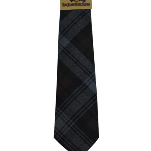 Men's Wool Tartan Tie - Black Watch Weathered