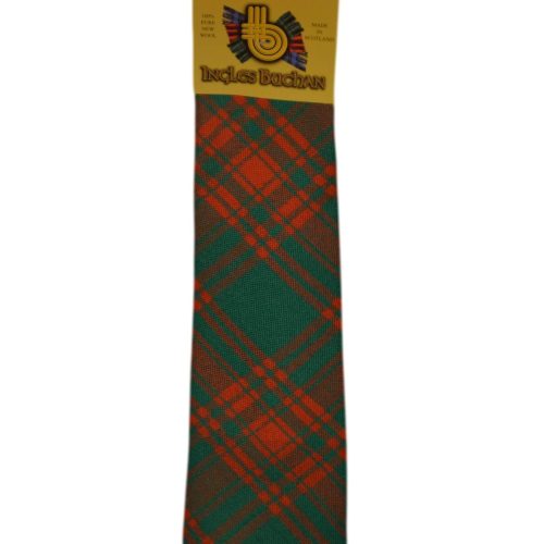 Men's Wool Tartan Tie - Menzies Green Ancient