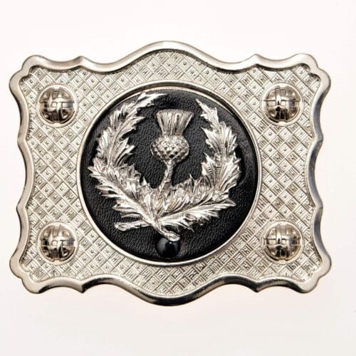 Kilt Buckle - Thistle Mount Chrome