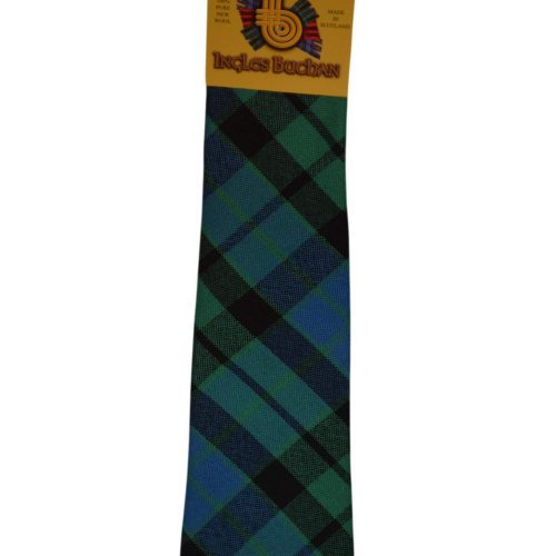 Men's Wool Tartan Tie - MacKay Ancient - Green