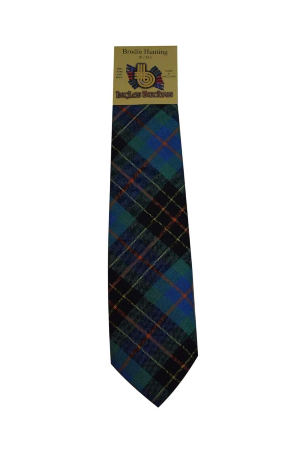 Men's Wool Tartan Tie - Brodie Hunting Ancient