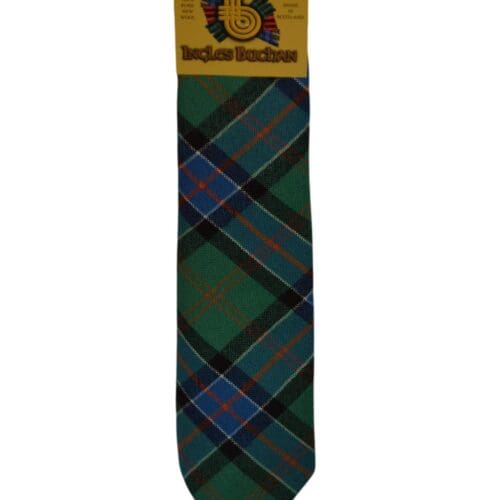 Men's Wool Tartan Tie - Sinclair Hunting Ancient - Green