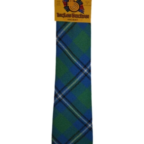 Men's Wool Tartan Tie - Irvine Ancient - Green, Blue