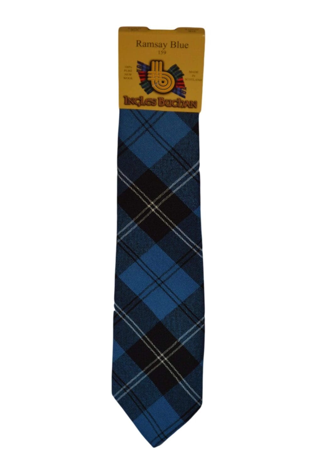 Men's Wool Tartan Tie - Ramsay Blue Modern