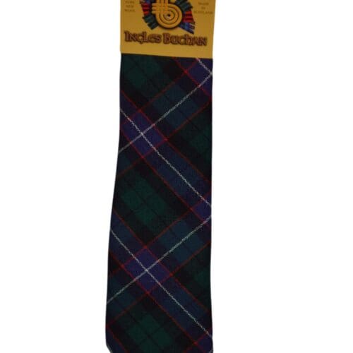 Men's Wool Tartan Tie - Mitchell Modern - Green Navy