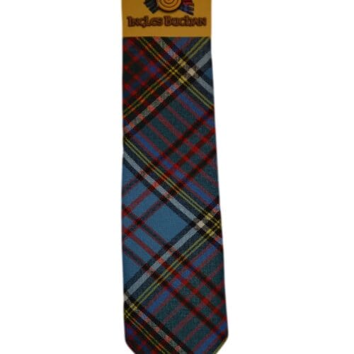 Men's Wool Tartan Tie - Anderson Modern - Blue