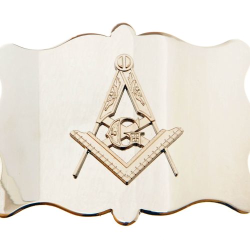 Kilt Buckle - Plain Masonic Chrome