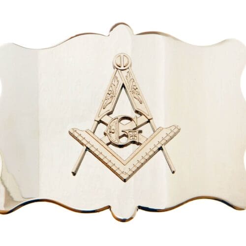 Kilt Buckle - Plain Masonic Chrome