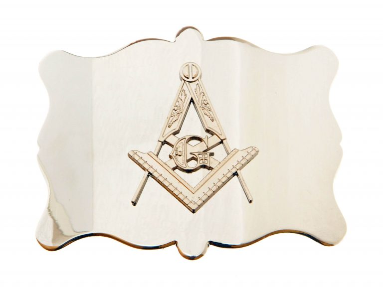 Kilt Buckle - Plain Masonic Chrome