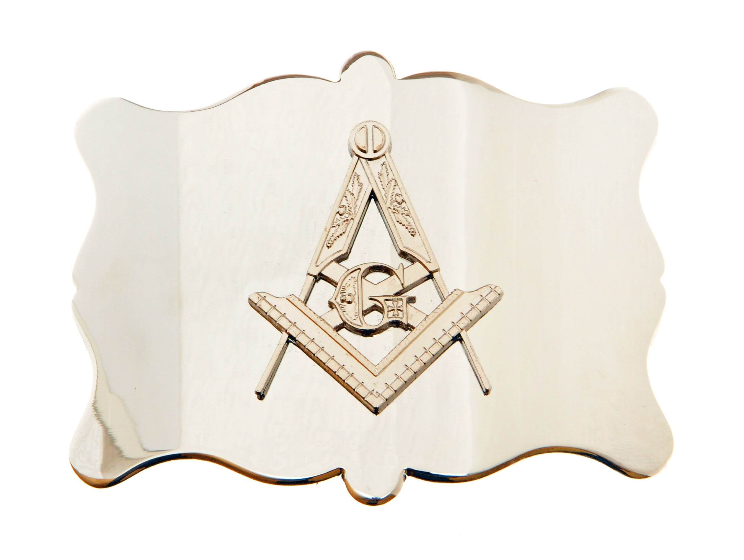Plain Masonic Design Chrome Kilt Buckle House of Henderson