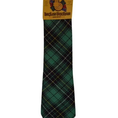 Men's Wool Tartan Tie - MacAlpine Ancient - Green, Black