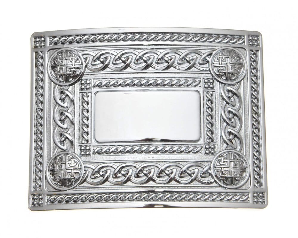 Kilt Buckle - Celtic Chrome