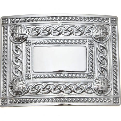 Kilt Buckle - Celtic Chrome