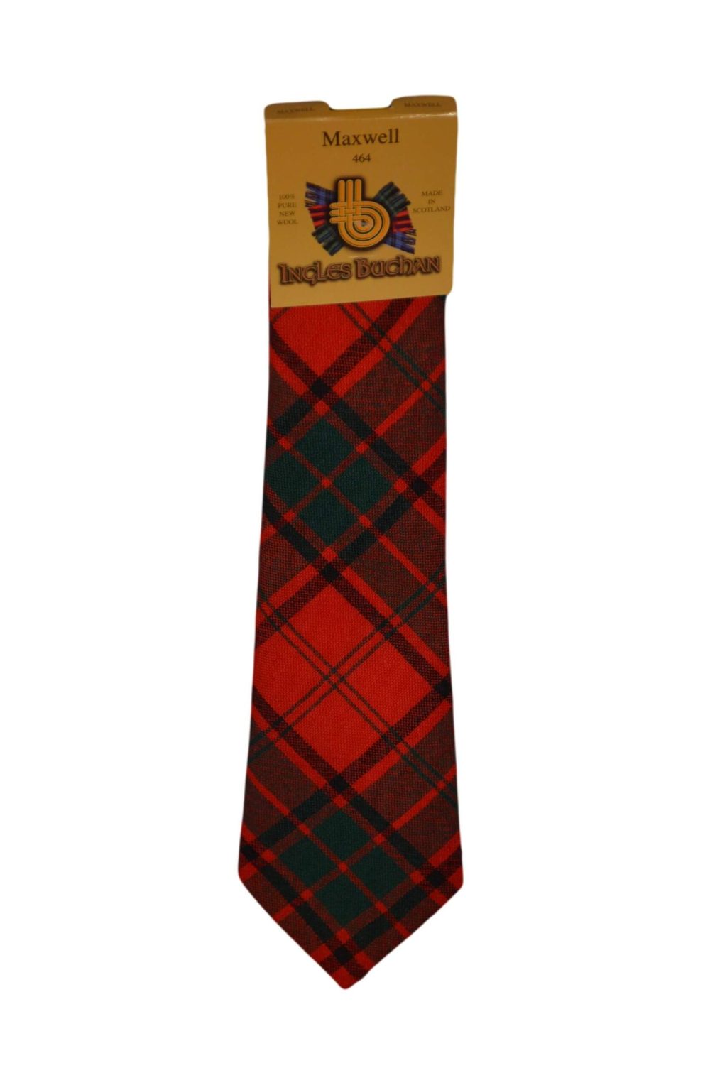 Men's Wool Tartan Tie - Maxwell Modern - Red