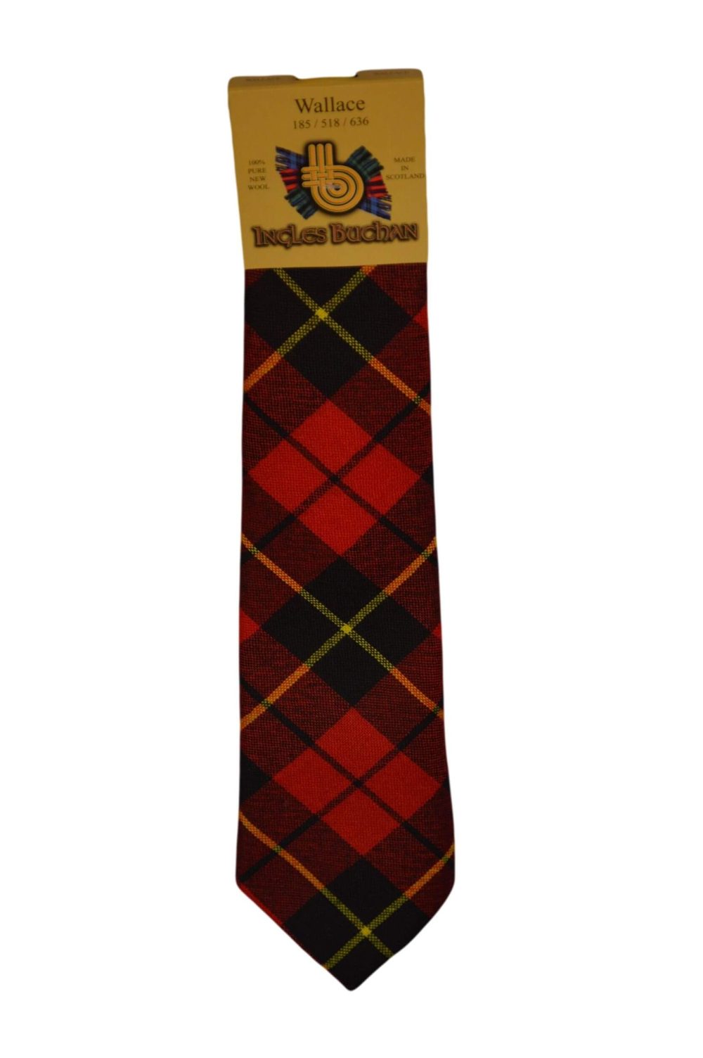 Men's Wool Tartan Tie - Wallace Modern - Red
