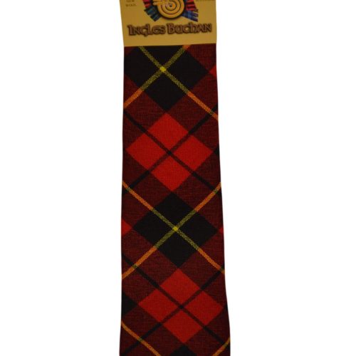 Men's Wool Tartan Tie - Wallace Modern - Red