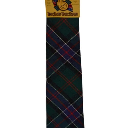 Men's Wool Tartan Tie - Sinclair Hunting Modern - Green, Navy