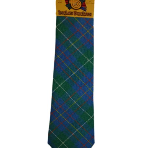 Men's Wool Tartan Tie - Inglis Ancient - Green, Blue