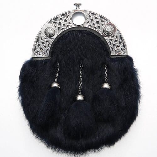 Dress Navy Rabbit Fur Sporran
