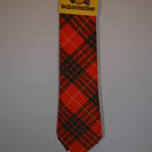 Men's Wool Tartan Tie - Cameron Modern - Red, Green, Yellow