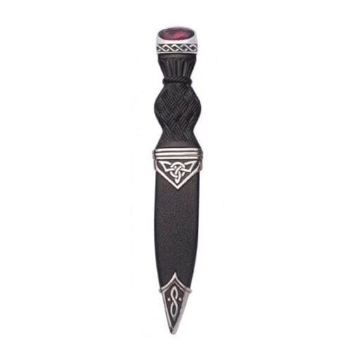 Celtic Polished Sgian Dubh - Choice of Stone