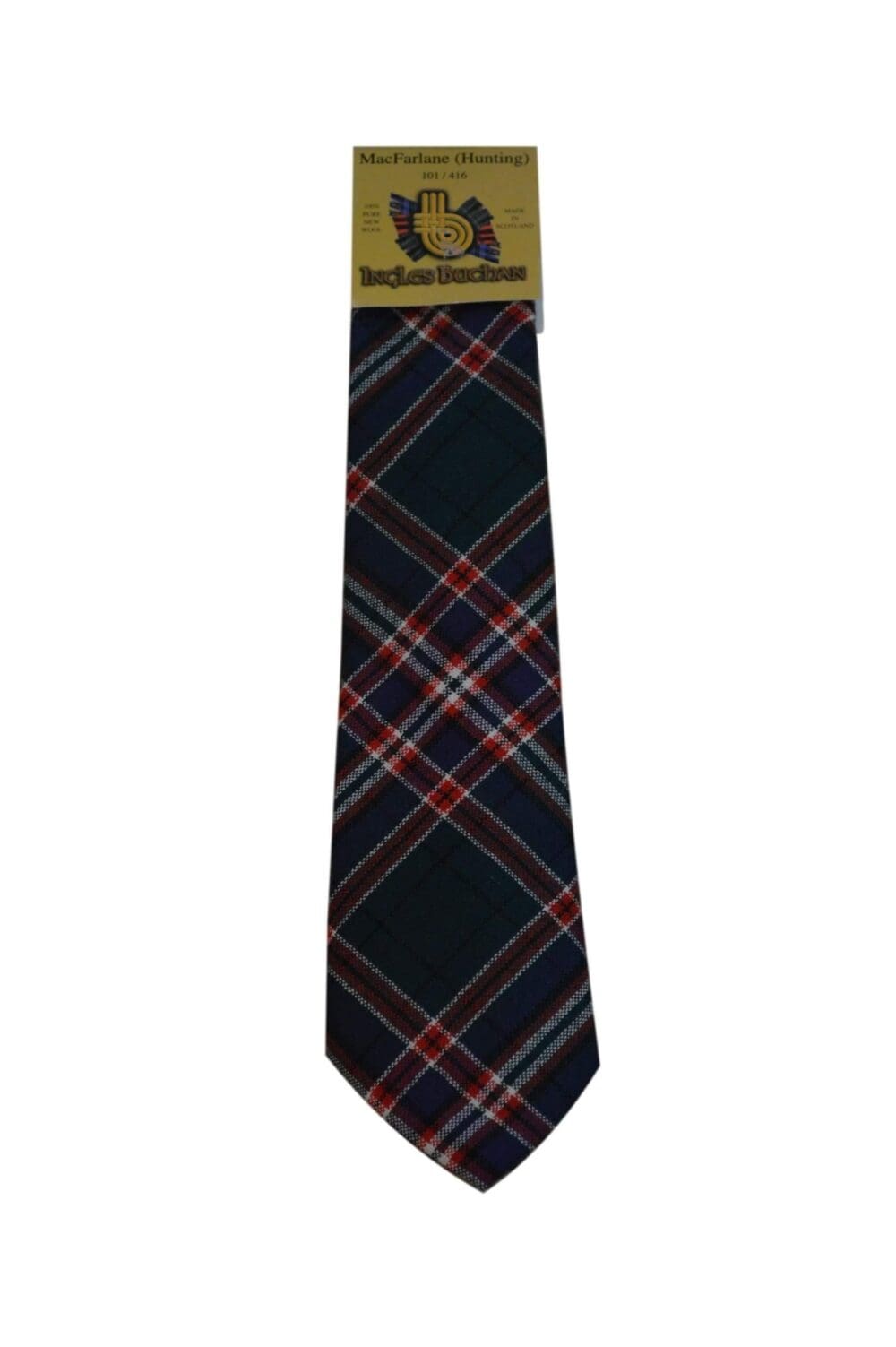 Men's Wool Tartan Tie - MacFarlane Hunting Modern