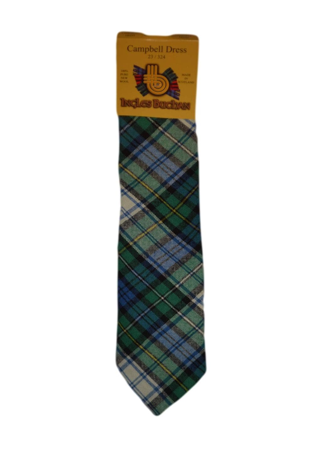 Men's Wool Tartan Tie - Campbell Dress Ancient