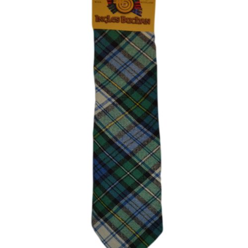 Men's Wool Tartan Tie - Campbell Dress Ancient
