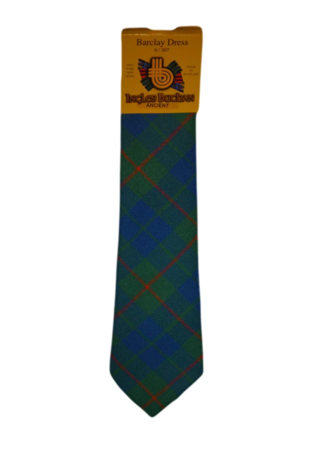 Men's Wool Tartan Tie - Barclay Hunting - Yellow