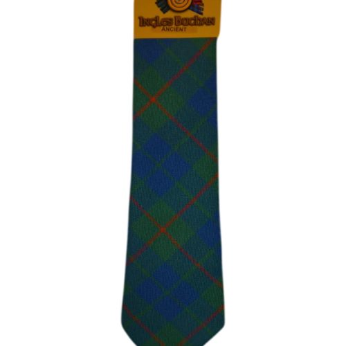 Men's Wool Tartan Tie - Barclay Hunting - Yellow