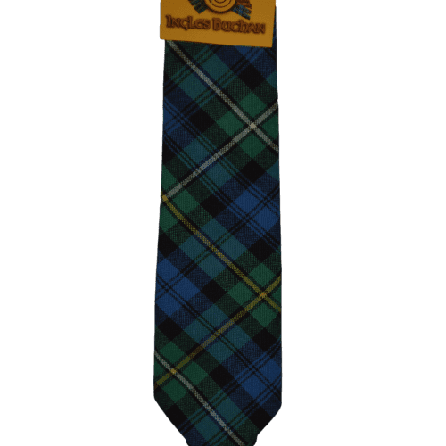 Men's Wool Tartan Tie - Campbell Argyll Modern - Blue, Green, Red