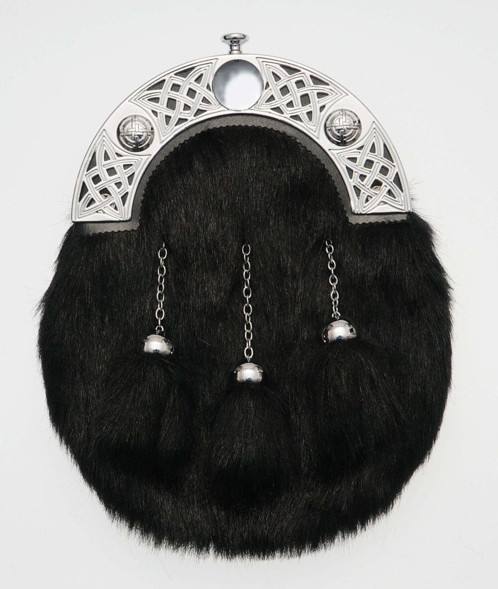 Dress Black Synthetic Fur Sporran