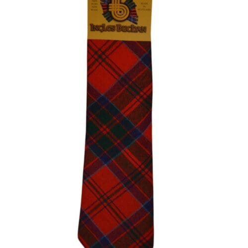 Men's Wool Tartan Tie - MacDonell of Keppoch - Red