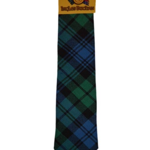 Men's Wool Tartan Tie - Black Watch Ancient - Green, Blue, White