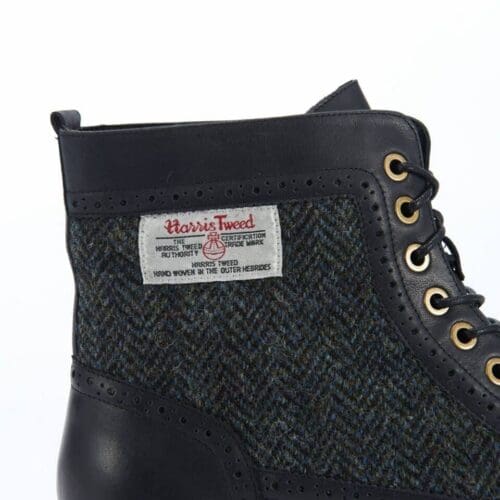 Harris Tweed Black Boots