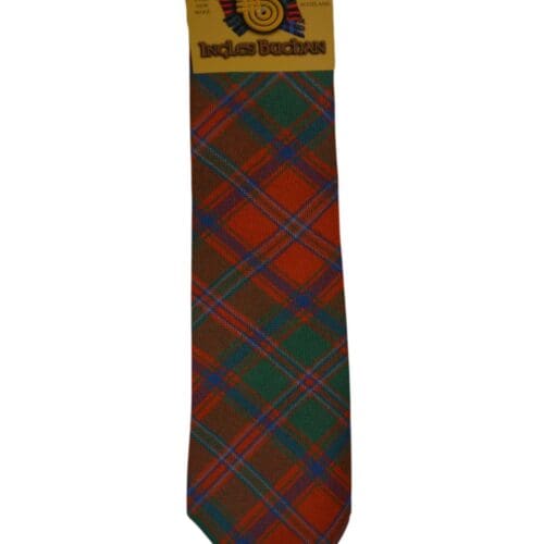 Men's Wool Tartan Tie - Stuart of Appin Ancient - Orange