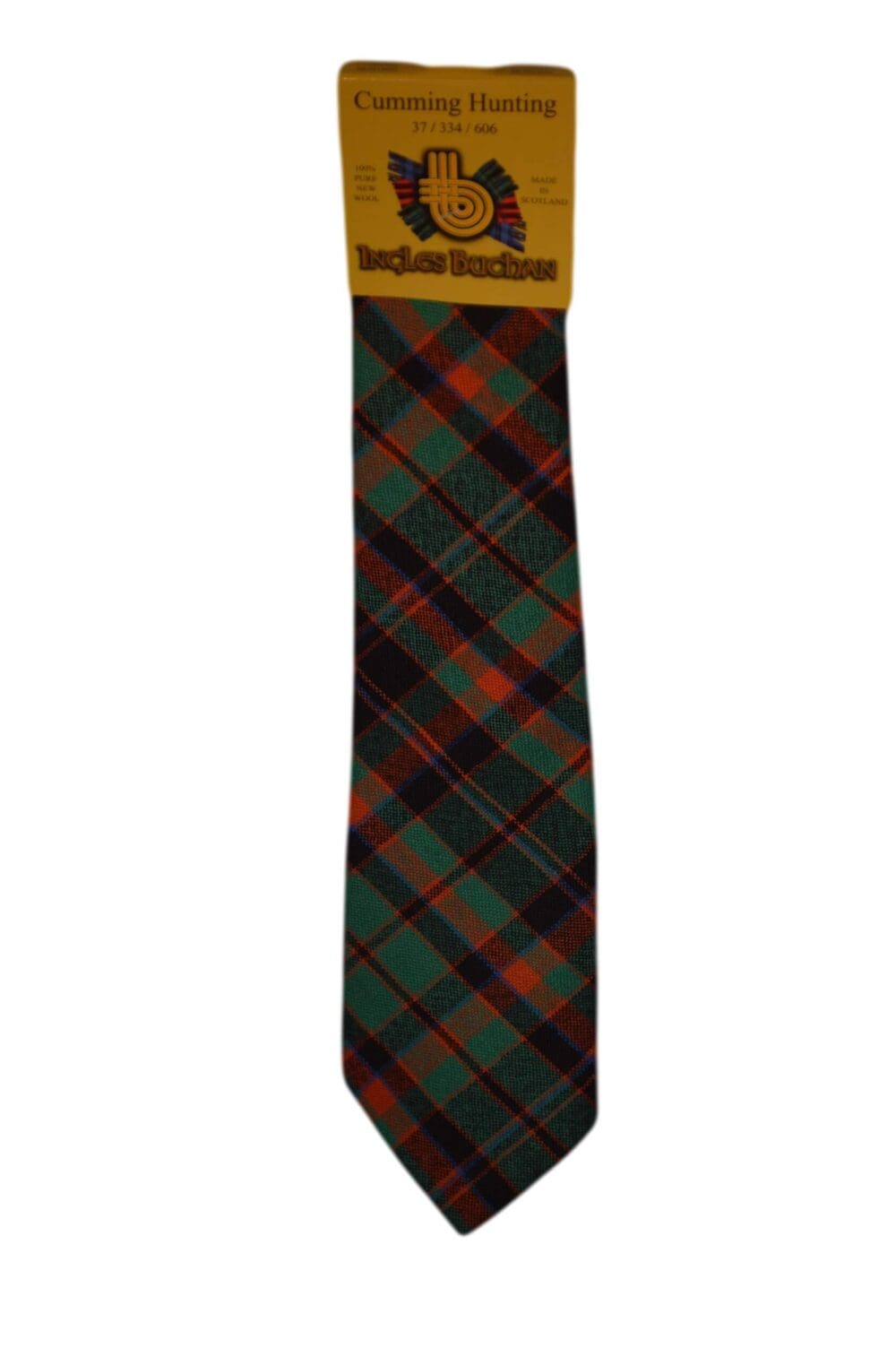 Men's Wool Tartan Tie - Cumming Hunting Modern