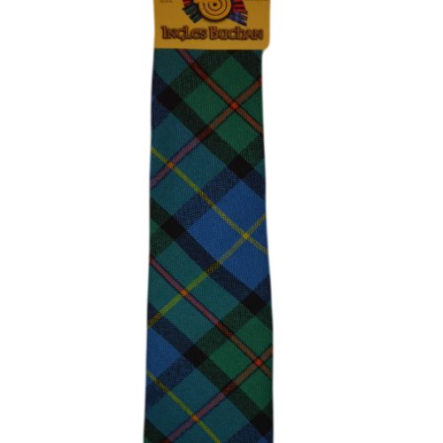 Men's Wool Tartan Tie - MacLeod Harris Ancient - Blue.Green, Red