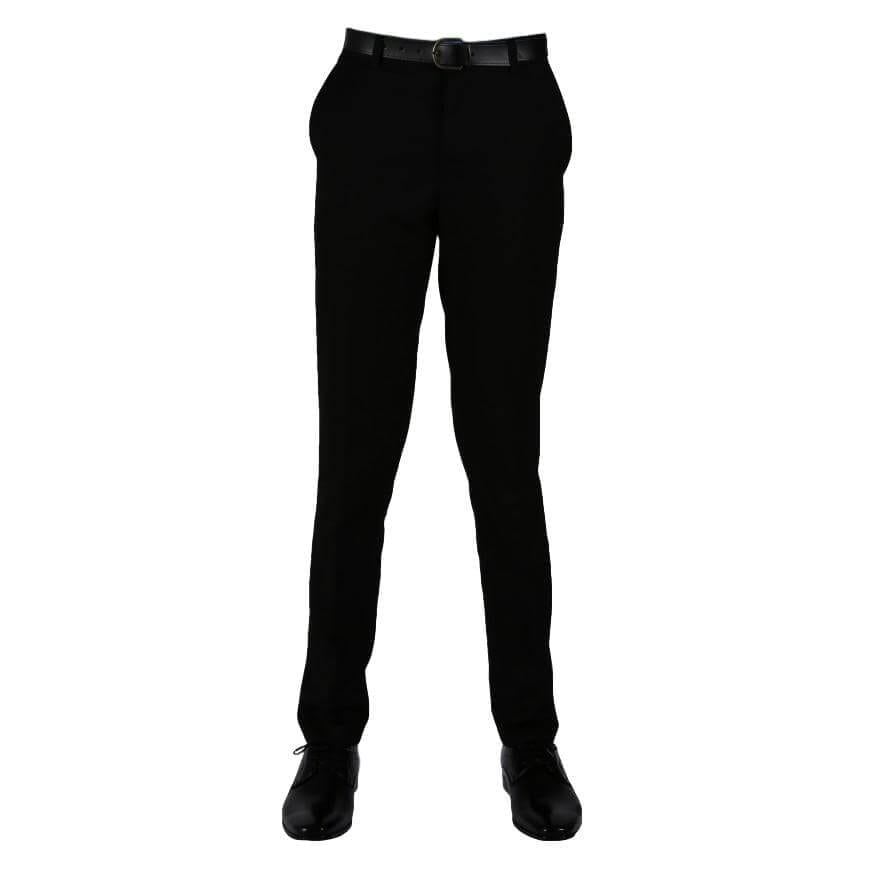 Boys Slim Trousers (Charcoal or Black)
